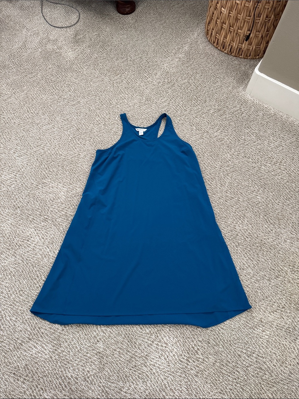 Athleta Teal Blue Racerback A-Line Dress
